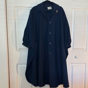 Vintage Wool Navy Blue Coat